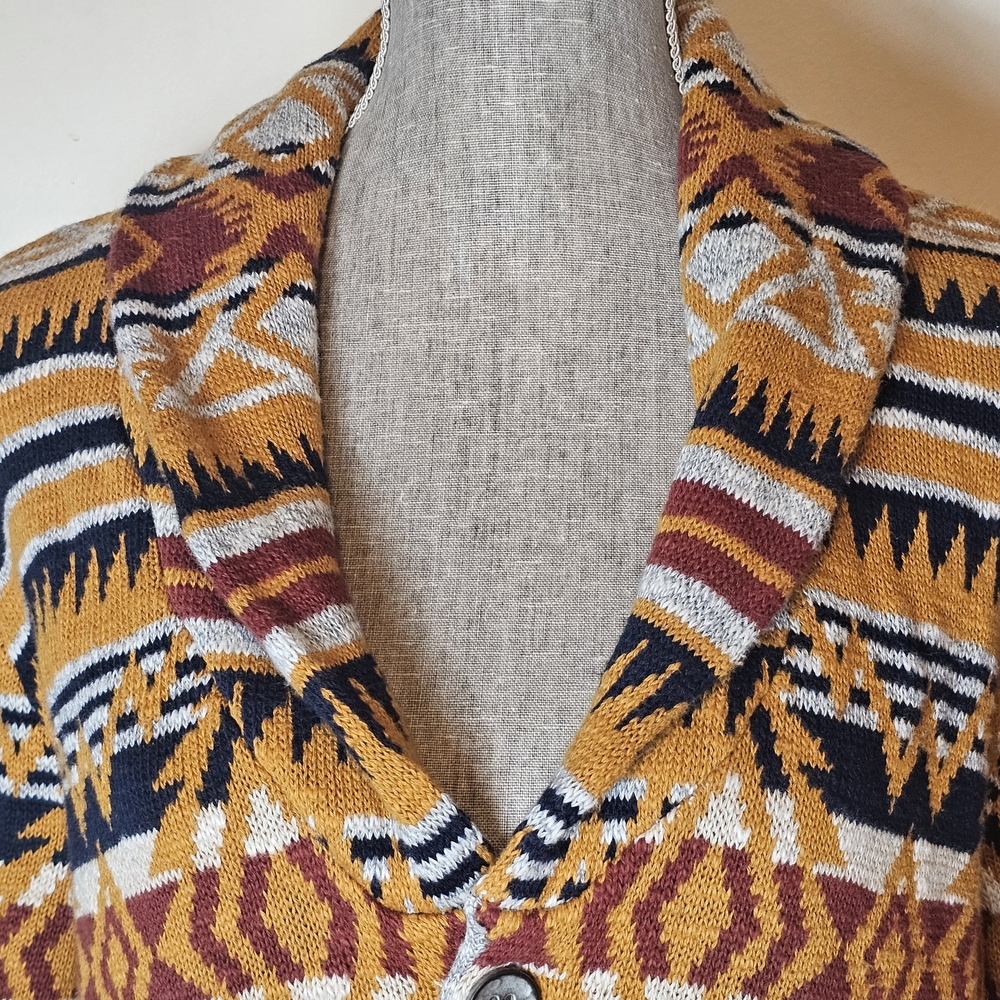 American Rag Cardigan Sweater - Men's Size L - Aztec Southwest Scandi Grandpa - Picture 3 of 13